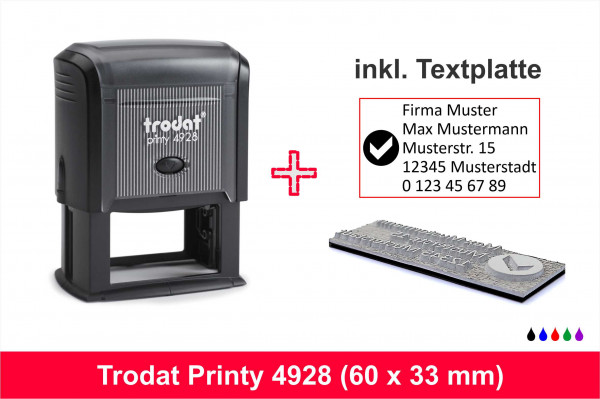 Trodat Printy 4928 (60 x 33 mm) schwarz