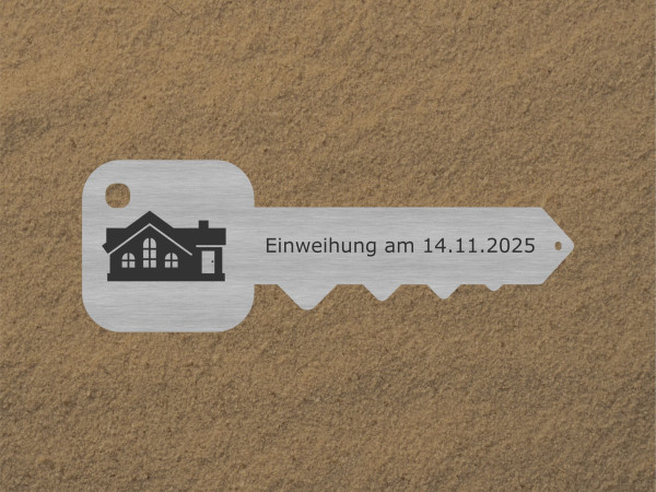 Übergabeschlüssel aus Edelstahl 50 cm x 17,5 cm - zur Schlüsselübergabe inkl. Gravur