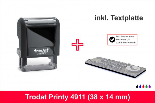 Trodat Printy 4911 (38 x 14 mm) schwarz