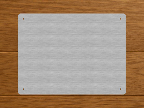 Edelstahlplatte mit Gravur 40 cm x 30 cm - gebürstet