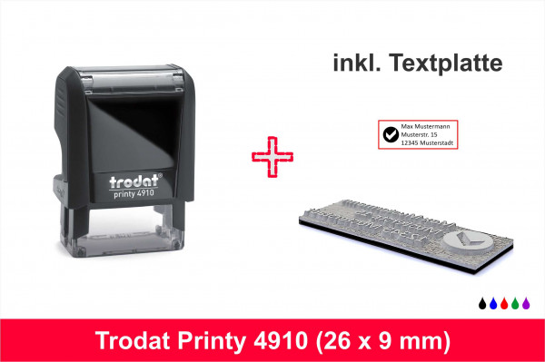 Trodat Printy 4910 (26 x 9 mm) schwarz