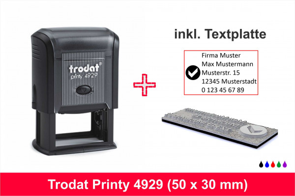 Trodat Printy 4929 (50 x 30 mm) schwarz