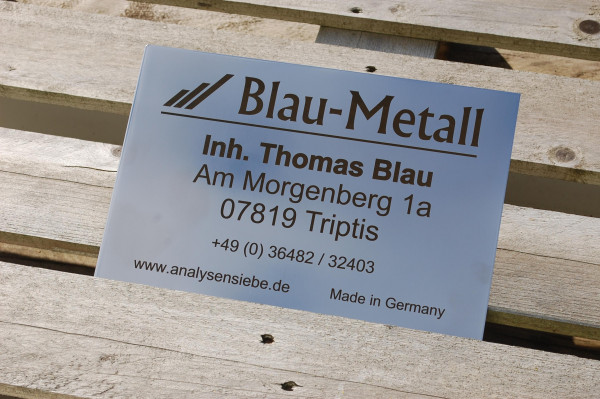 Edelstahlplatte mit Gravur A4 Kreative Lasergravuren