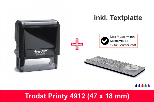 Trodat Printy 4912 (47 x 18 mm) schwarz