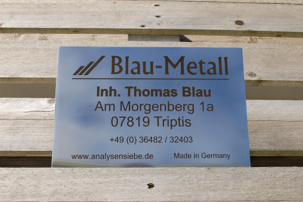 Edelstahlplatte mit Gravur A4 Kreative Lasergravuren
